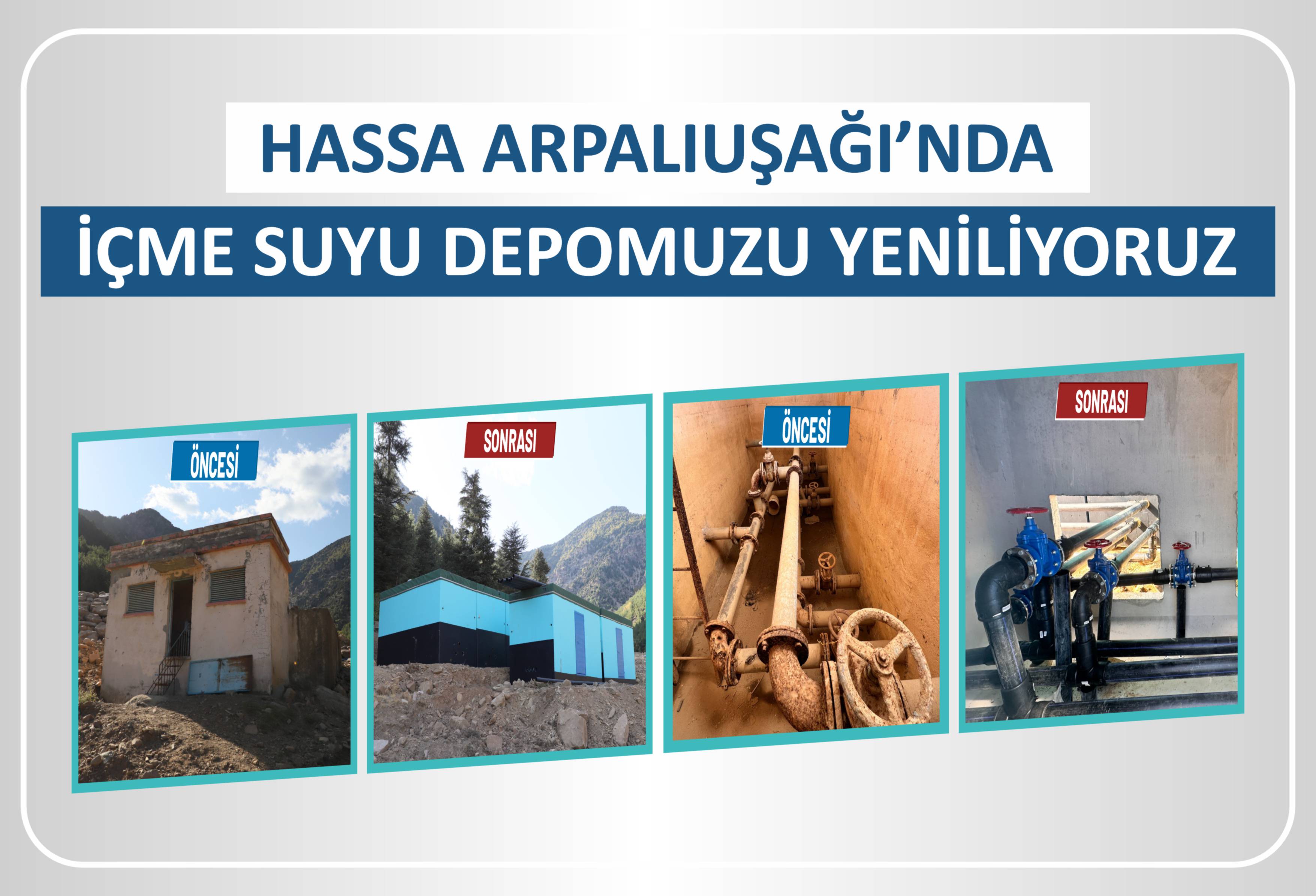 Hassa Arpalıuşağı\'nda İçme Suyu Depumuzu Yeniliyoruz